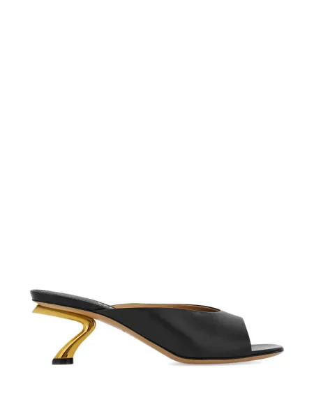 Sandale Ferragamo cu vârf deschis negru