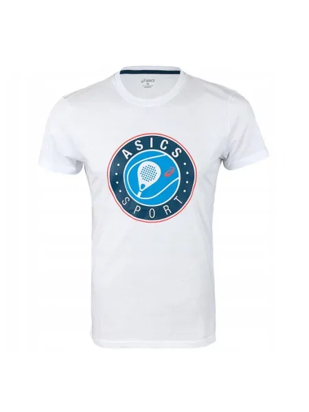 T-shirt sportowy Asics PADEL SS GRAPHIC TEE biała
