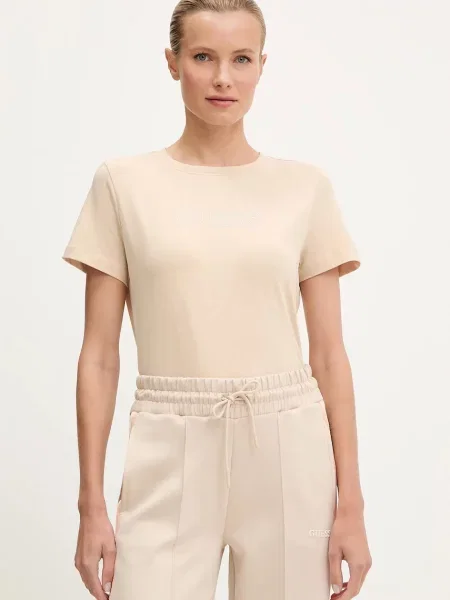 Къс тениска Guess синьо