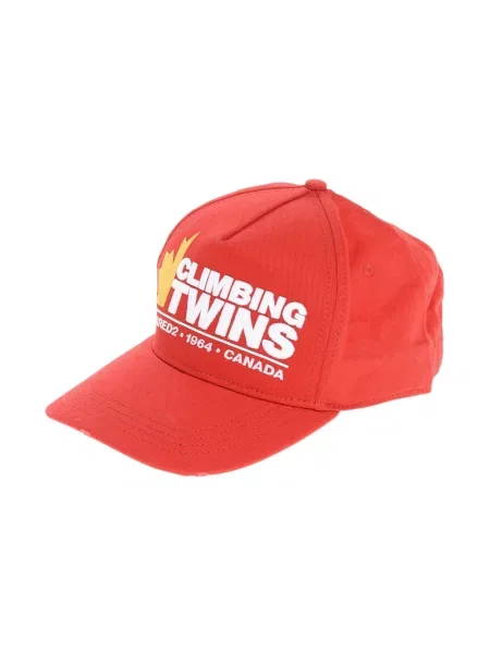 Czapka z daszkiem Dsquared2 z logo czerwona