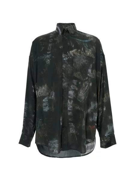 Cămașă Balenciaga lungă negru