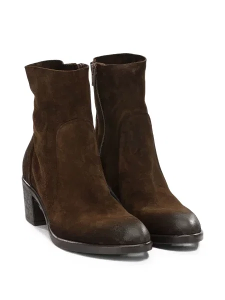 Μποτάκια Strategia Shoes σουέντ με φθαρμένο εφέ καφέ