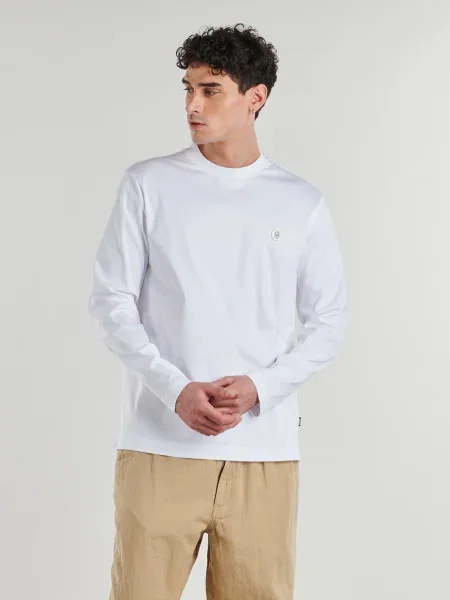 Tricou mânecă lungă Boss alb