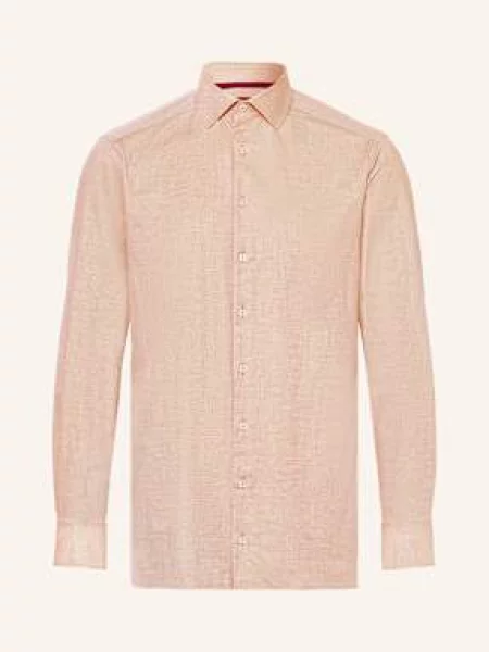 Olymp Košile Luxor Modern Fit světle hnědá bílá