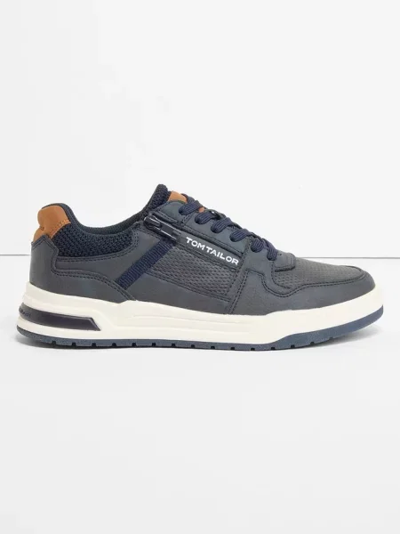 Sneakersy Tom Tailor z zamkiem niebieskie