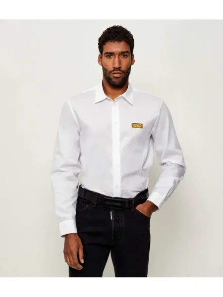 Versace Jeans Couture cămașă din cu guler clasic regular alb
