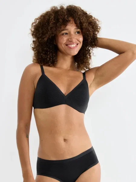 SLOGGI Sutien ZERO Feel Air gri închis negru