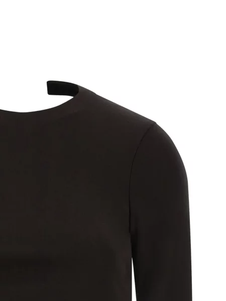 Top Tom Ford cu decolteu rotund cu spatele deschis maro