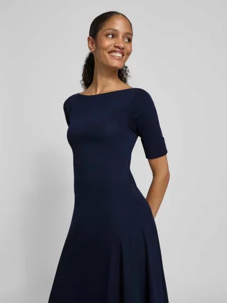 Lauren Ralph Lauren sukienka mini rozkloszowana granatowy