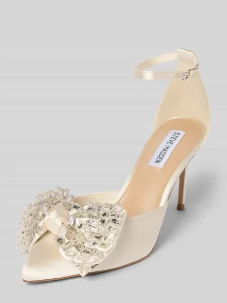 Czółenka z ozdobną kokardą model ‘Lumma’ Steve Madden biała