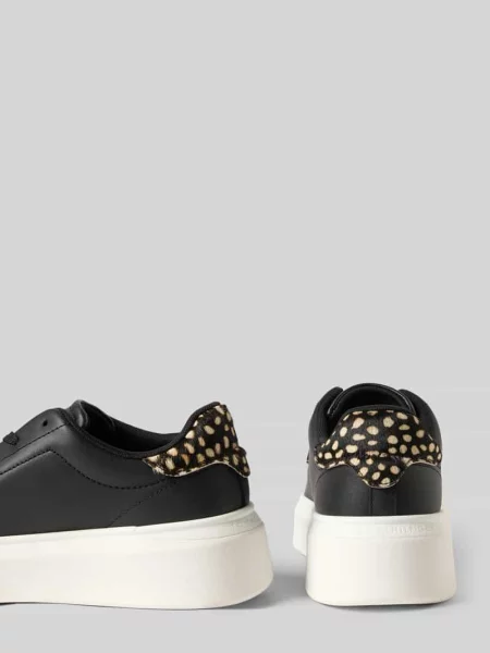 Tommy Hilfiger sneakersy skórzane ANIMAL PRINT PLATFORM SNEAKER czarny