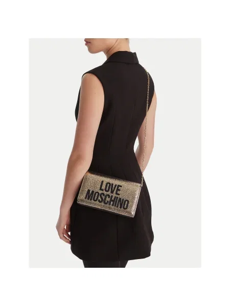 Geantă LOVE MOSCHINO auriu