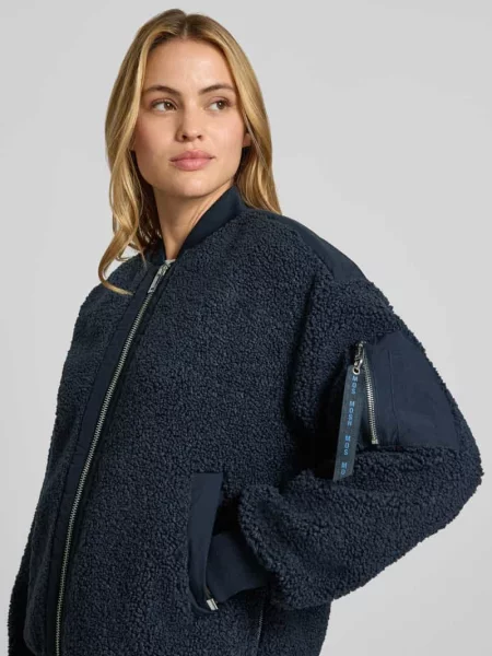 Kurtka typu teddy ze stójką model Emeline' Mos Mosh granatowa