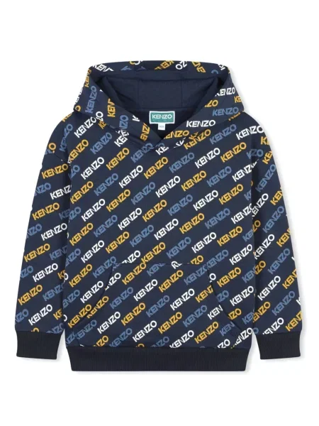 Bluza z kapturem dziecięca Kenzo niebieska