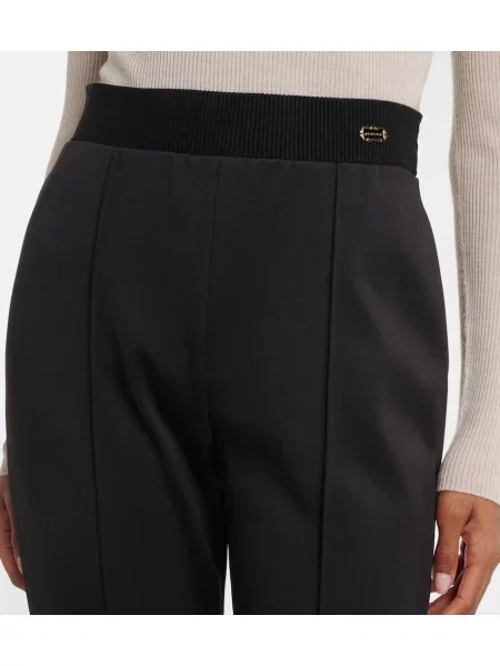 Decupat pantaloni Agnona din jerseu negru