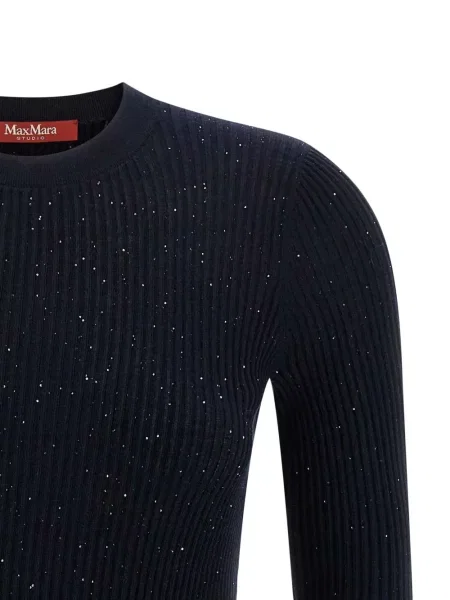 Pulover Max Mara cu paiete albastru