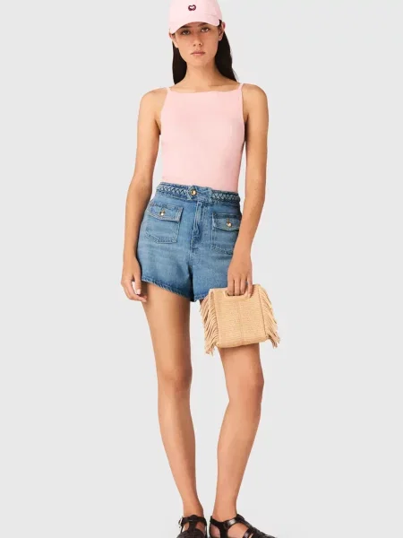 Джинсові шорти Maje блакитні