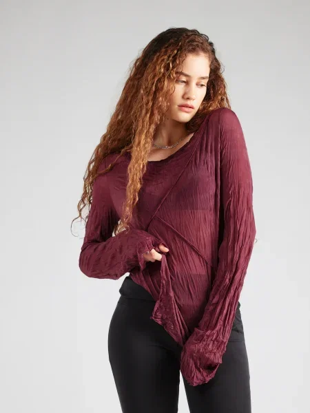 ABOUT YOU x Toni Garrn Tricou Cindy burgundy roșu
