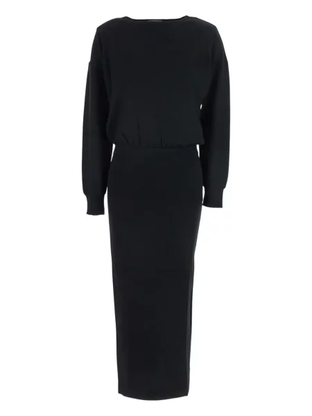 Długa sukienka maxi Parosh garniturowa czarna