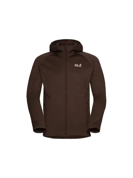 Jack Wolfskin Fleecová mikina Peak District hnedá