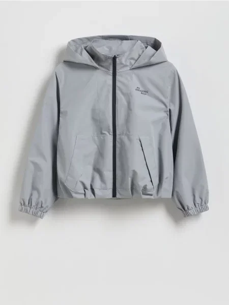 Reserved Kurtka wiatrówka jasnoszary
