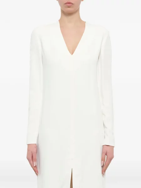 Rochie maxi Lanvin cu decolteu în V alb