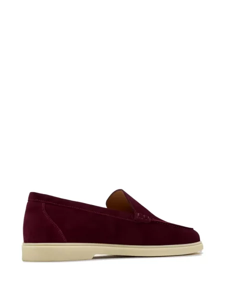 Pantofi loafer Magnanni din piele de căprioară roșu