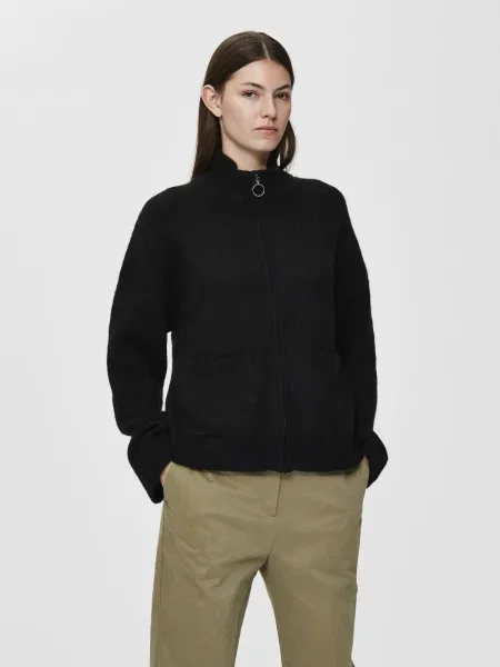 SELECTED FEMME Pletena jopa SLFSia Ras' črna