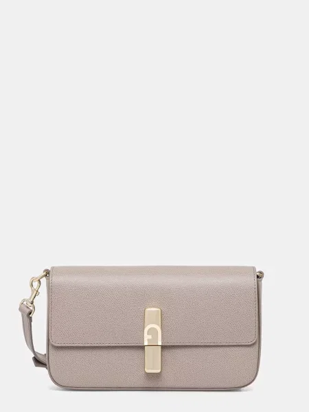 Furla geantă crossbody de damă din piele bej