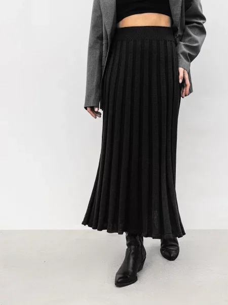 Спідниця міді Romashka Барселона бавовна/акрил чорний