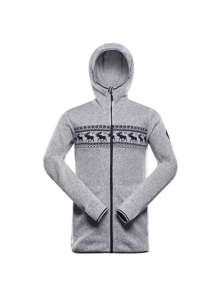 Bluza polarowa z kapturem Alpine Pro Nores szara
