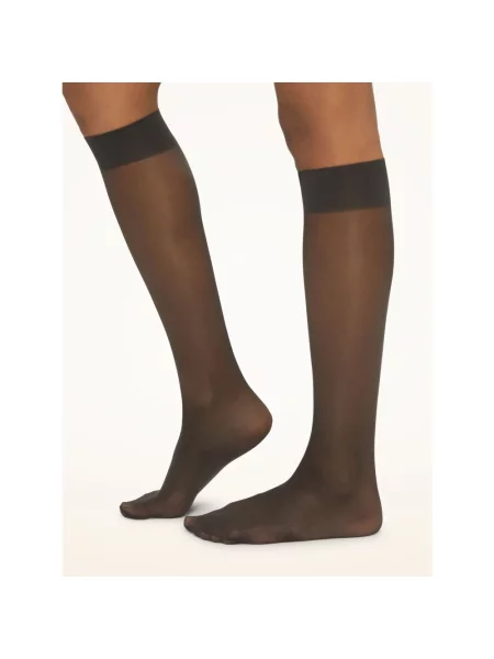 Satynowe skarpety Wolford czarne
