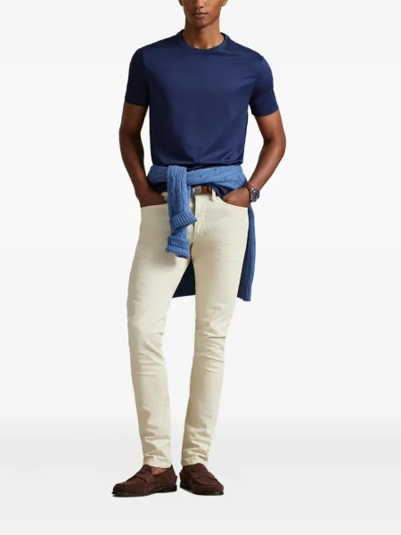 Ριγέ δερμάτινος κάλτσες Polo Ralph Lauren με κορδόνι μαύρο