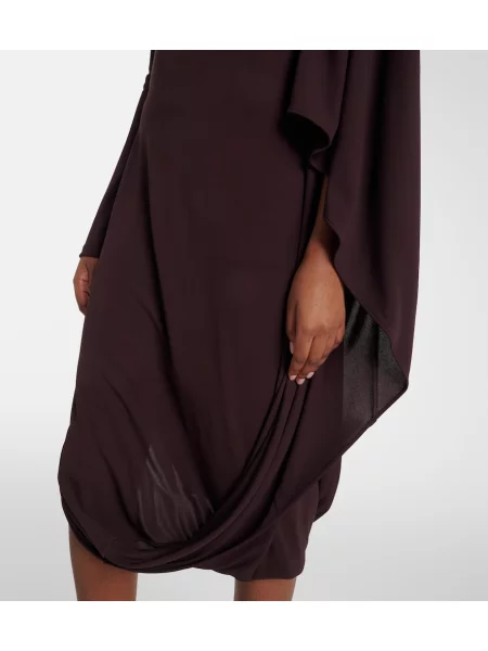 Rochie Stella Mccartney din jerseu maro