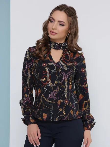 Блуза MarSe темно-синій софтшел синя