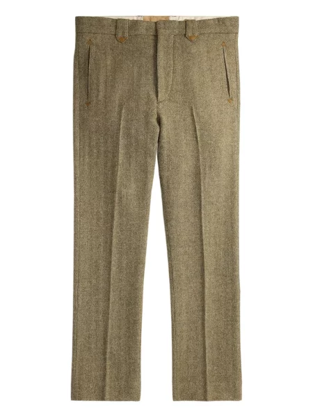 Pantaloni Ralph Lauren Rrl cu model herringbone maro
