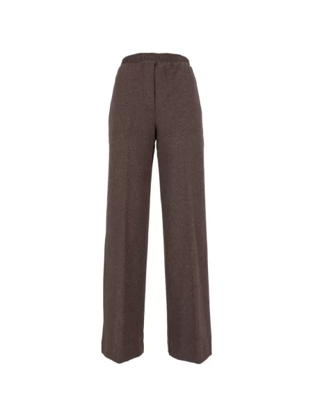 Pantaloni Weekend Max Mara cu model herringbone maro