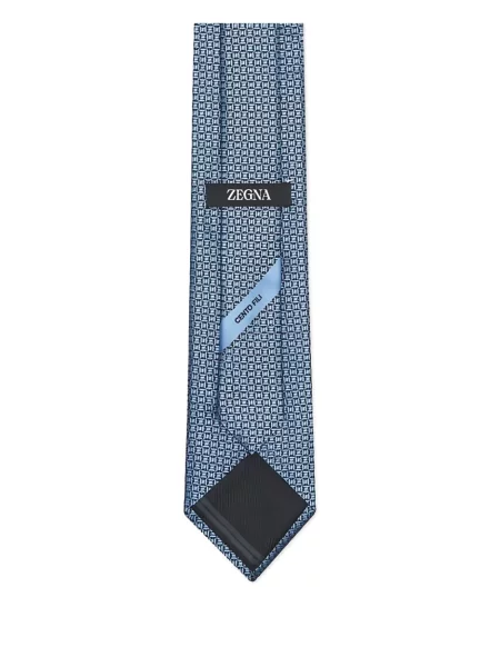 Cravată Zegna de mătase albastru