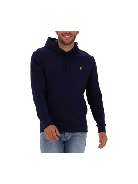 Bluza z kapturem Lyle & Scott z kapturem niebieska