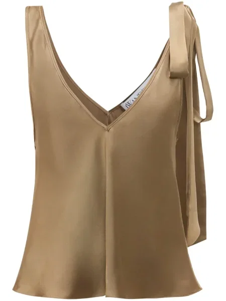 Top Jw Anderson de mătase maro