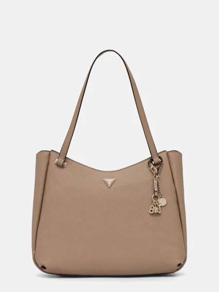 Geantă shopper Guess din piele bej