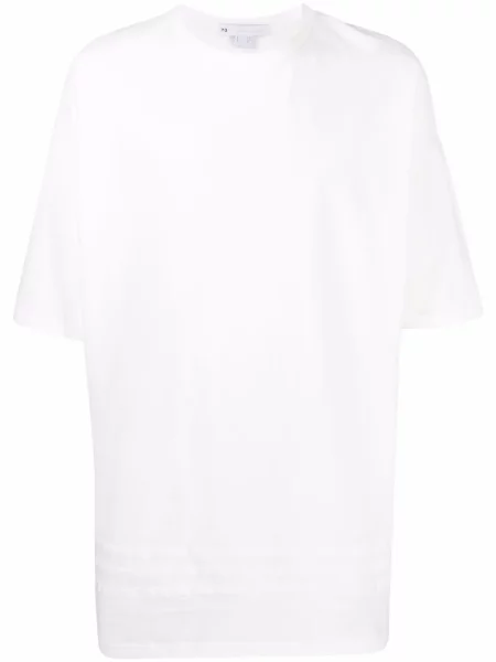 Tricou Y-3 cu imagine scurt alb