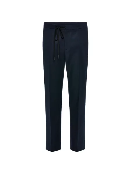 Pantaloni Maison Margiela de lână albastru