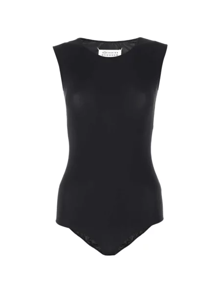 Body Maison Margiela cu decolteu rotund negru