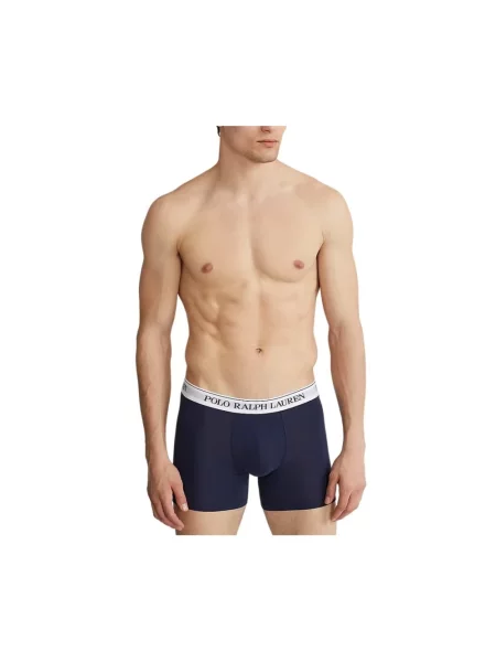 Obcisłe bokserki z mieszanka bawełny w zestaw 3 szt. Polo Ralph Lauren granatowe