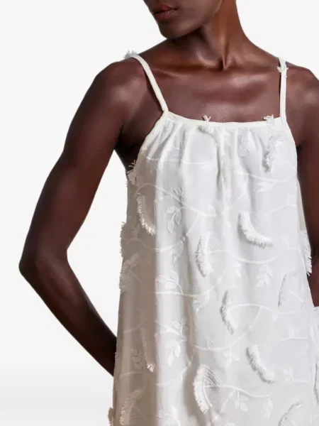 Rochie maxi Diarrablu fără mâneci alb