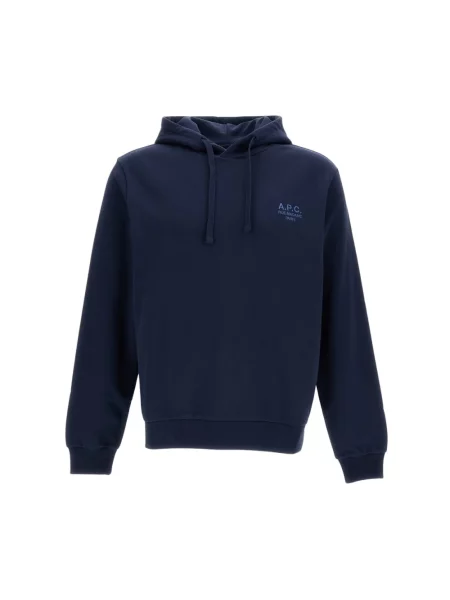 Bluza z kapturem A.p.c. niebieska