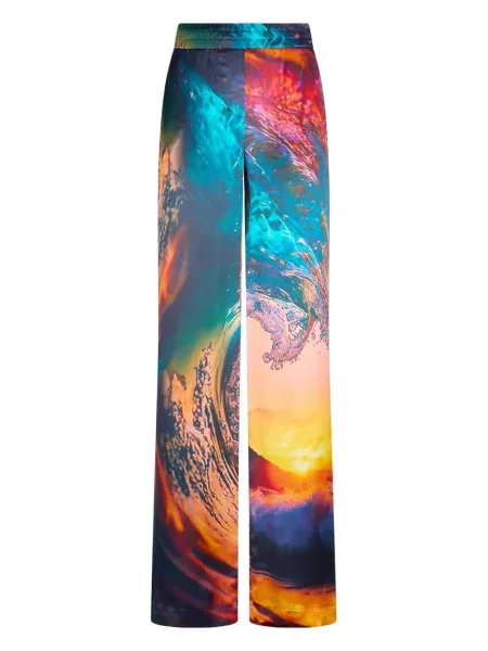 Pantaloni Roberto Cavalli cu imagine albastru