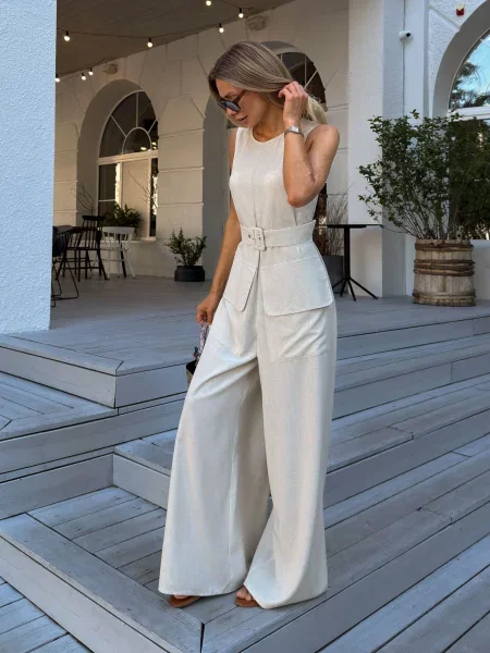 Комбинезон Jadone Fashion бежевый