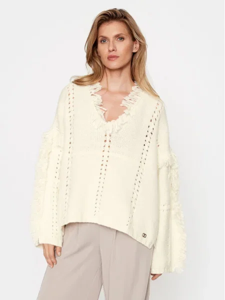 TWINSET Poncho Écru